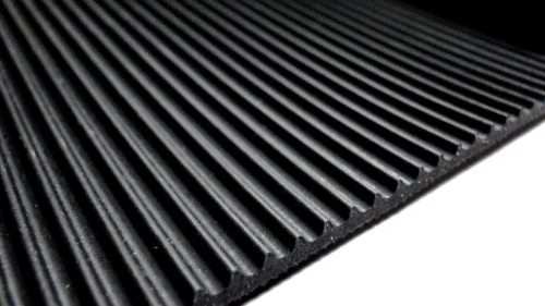 Electrical Insulation Safety Fine Ribbed Industrial Rubber Flooring Mat