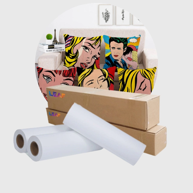 Leaf Guangzhou Factory Roll Sublimation Printer Paper 100gsm Quick Dry Dye Sublimation Paper