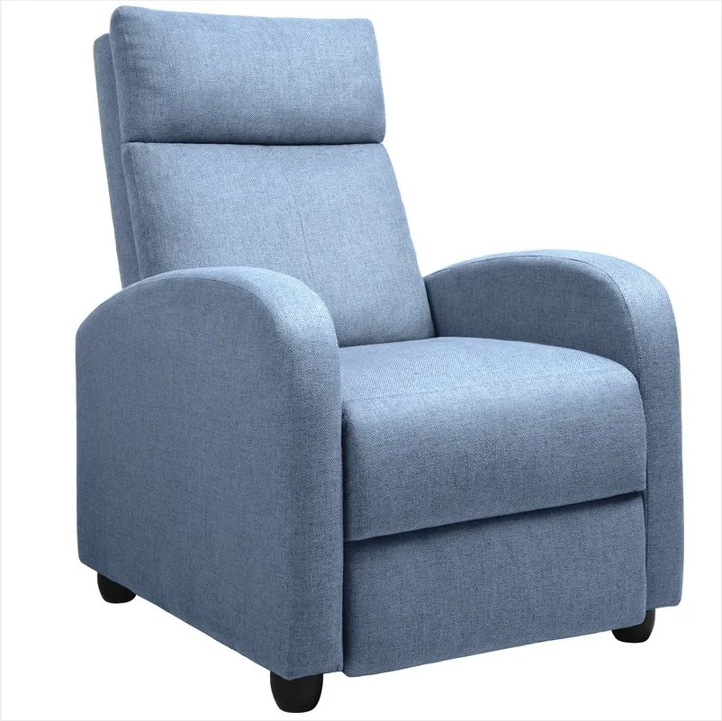 Amazon Supply Fabric PU Push Back Recliner Living Room Sofa