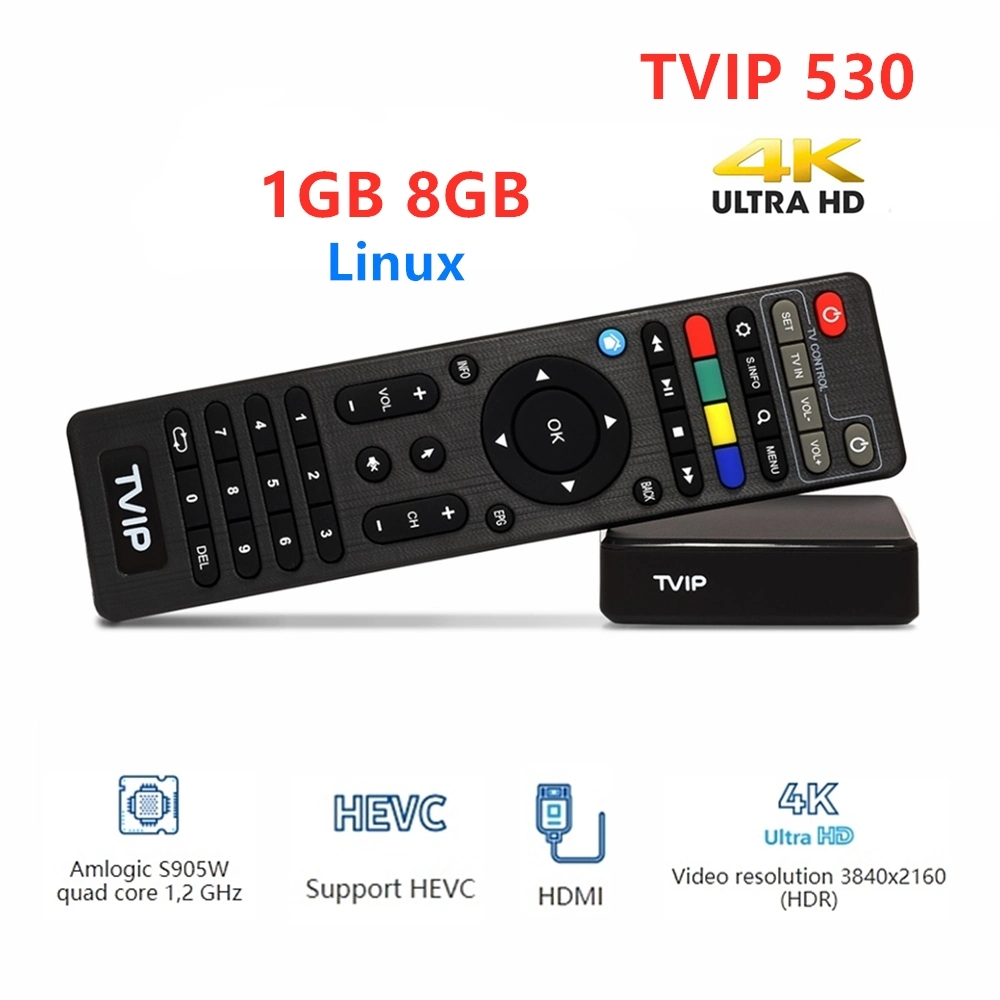 TV 4K Smart Set Top Box Tvip Ott IPTV Linux Caixa