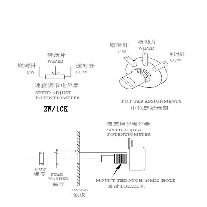 0-5V PWM Control Forward Reverse DC Motor Speed Controller Regulator 12V 24V 48V DC Motor Speed Controller 100A