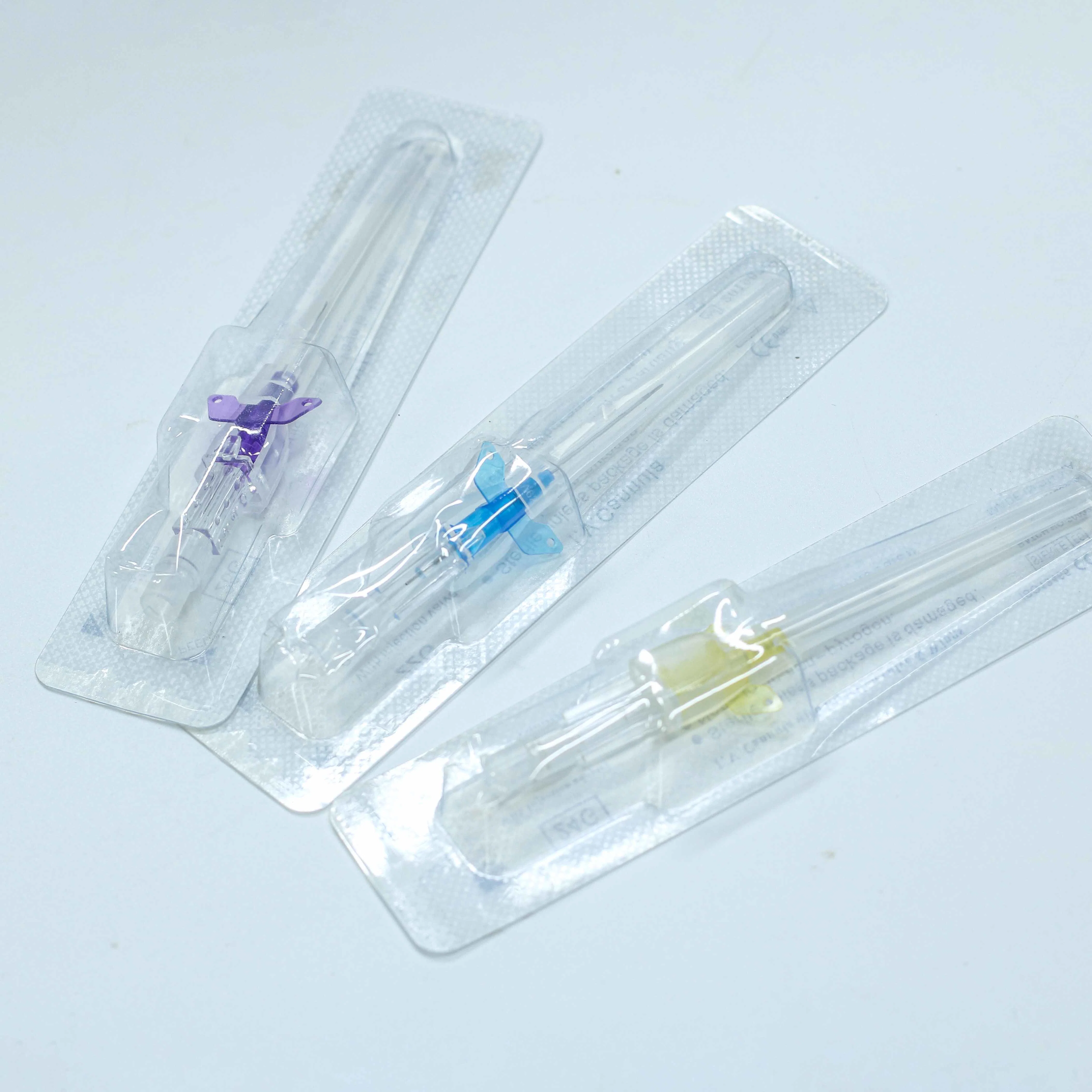 Hot Sale Medical Supply Disposable Purple Plastic IV Cannula Intravenous Catheter