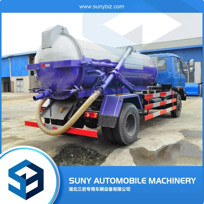 Dongfeng 8-10 Cubic Miters Vacuum Sewage Fecal Suction Tank Truck