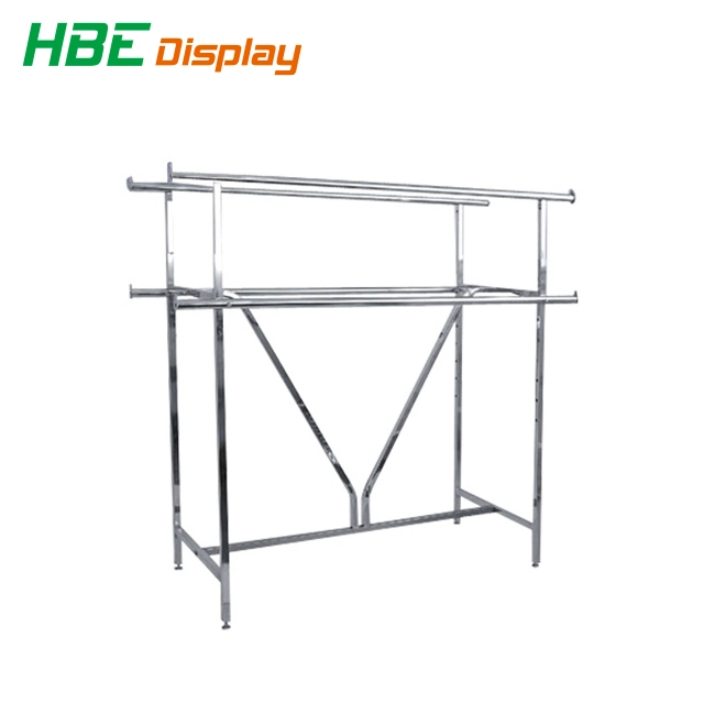 Zinc Plated Heavu Duty Metal Garment Rail Rack for Shipping Container