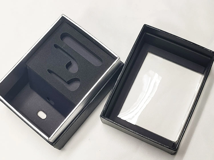 Caja de cartón Caja de reloj de papel mostrar Ver Caja de almacenamiento de la caja reloj inteligente con ventana Caja de embalaje 02
