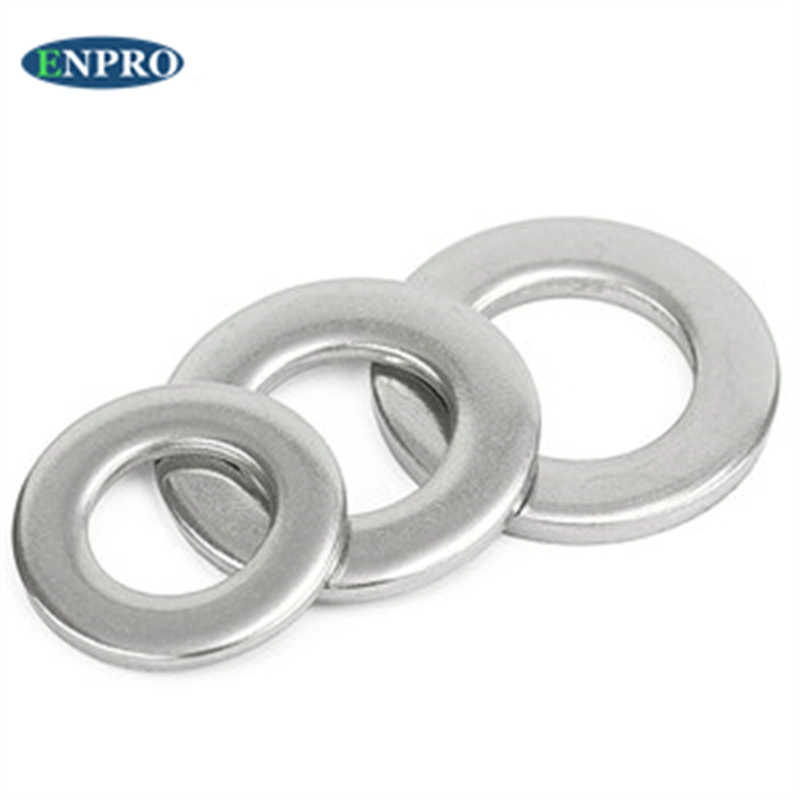 DIN 125 All Size Caron Steel/ Stainless Steel Round Gasket Flat Washer M3 M4 M5 M6 M8 M10 M12 with Round Hole