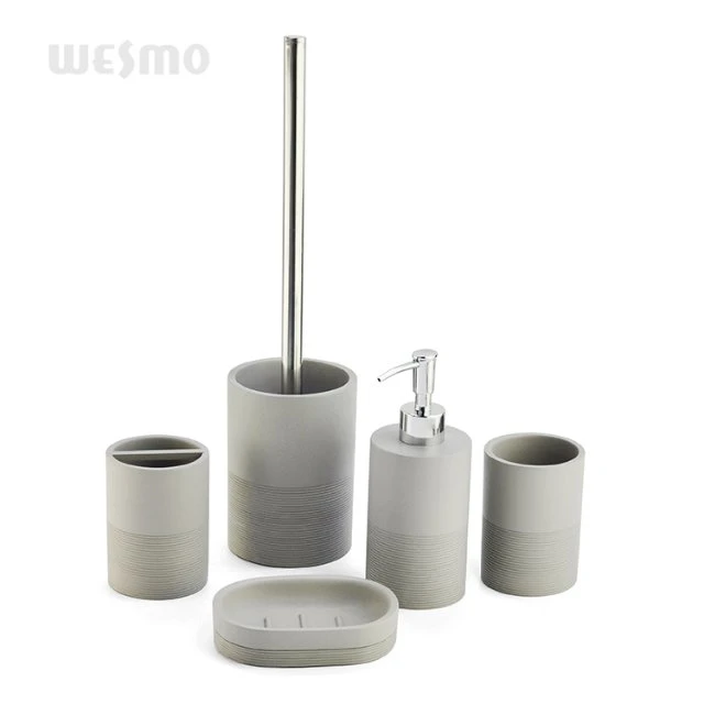 Hotel Polyresin Bathroom Accessory Toilet Brush Set