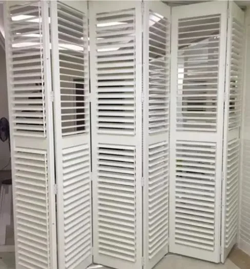 White Color Indoor Vinyl Plantation Shutters with Long Life Time