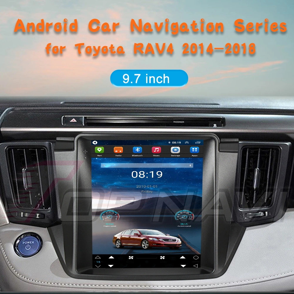9.7 Inch Android 13 Multimedia Stereo Car Carplay for Toyota RAV4 2014 2015 2016 2017 2018 Car Electronics