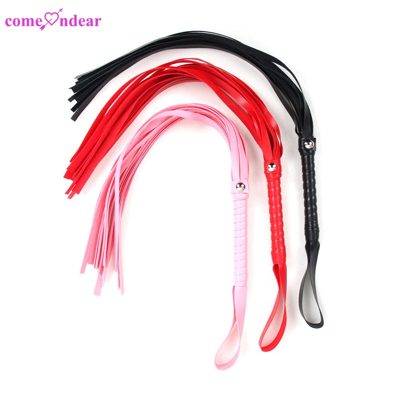 Commerce de gros en stock Flogger Sexe tressé Bdsm fessée de whip en cuir