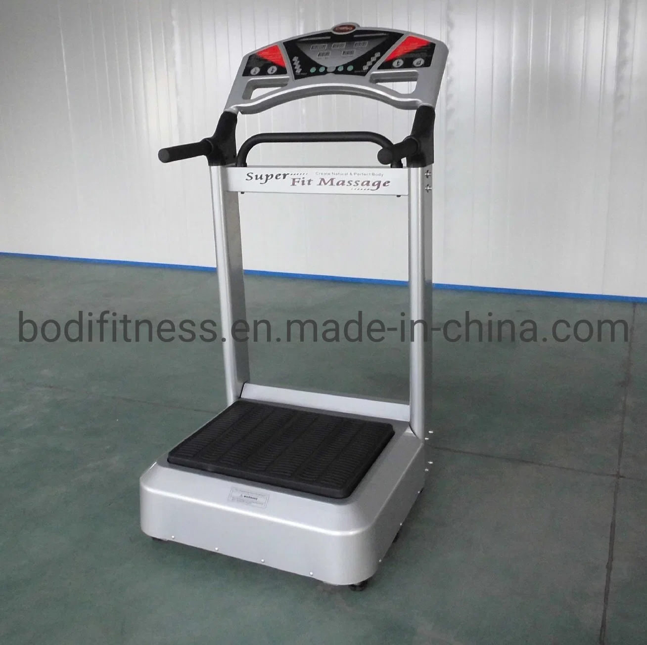 Gym Whole Body Vibrating Power Crazy Fit Massage Vibration Plate with Handle Machine Body Fitness Training Power Vibration Plate Machine