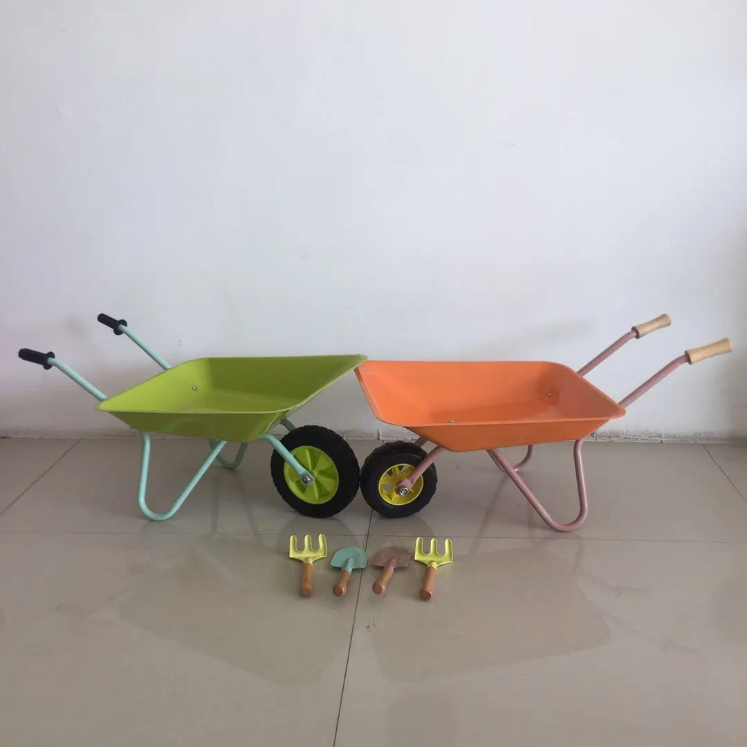 Mini Small Steel Metal Plastic Garden Yard Child Kids Toy Wheelbarrow