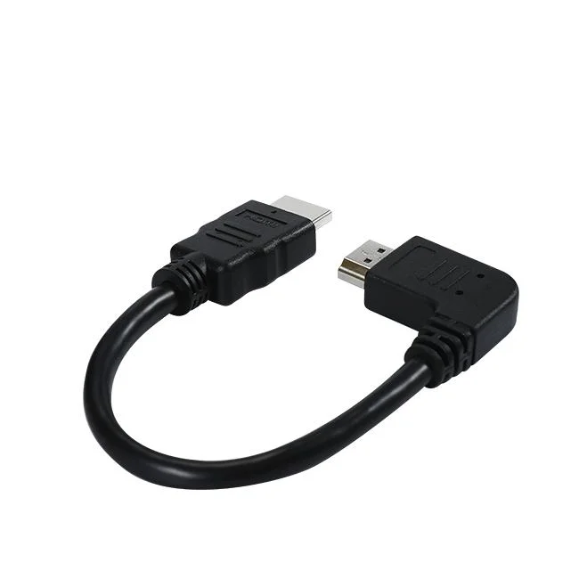 HDMI مستقيم إلى 90 درجة زاوية يميناً HDMI 2.0 قصير كابل