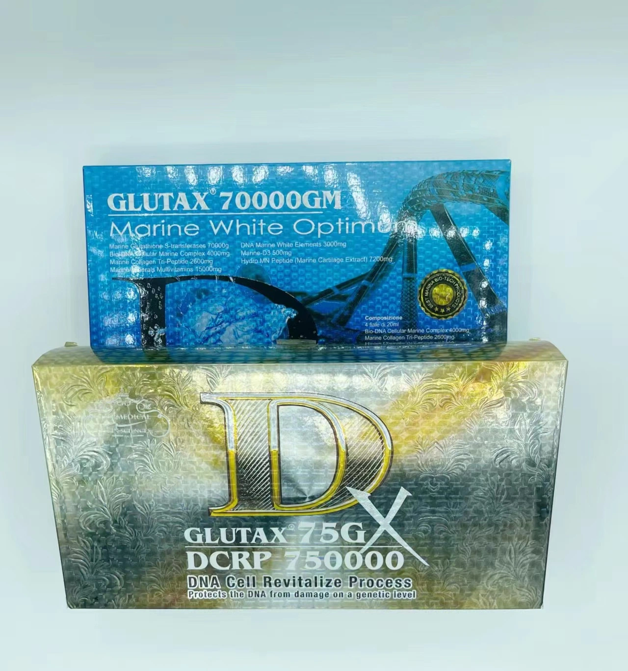 Italy Brand Hot Selling Glutax 2000GS Skin Whitening Injection Glutax 70000GM Glutax 1800000GS Glutathione Injection