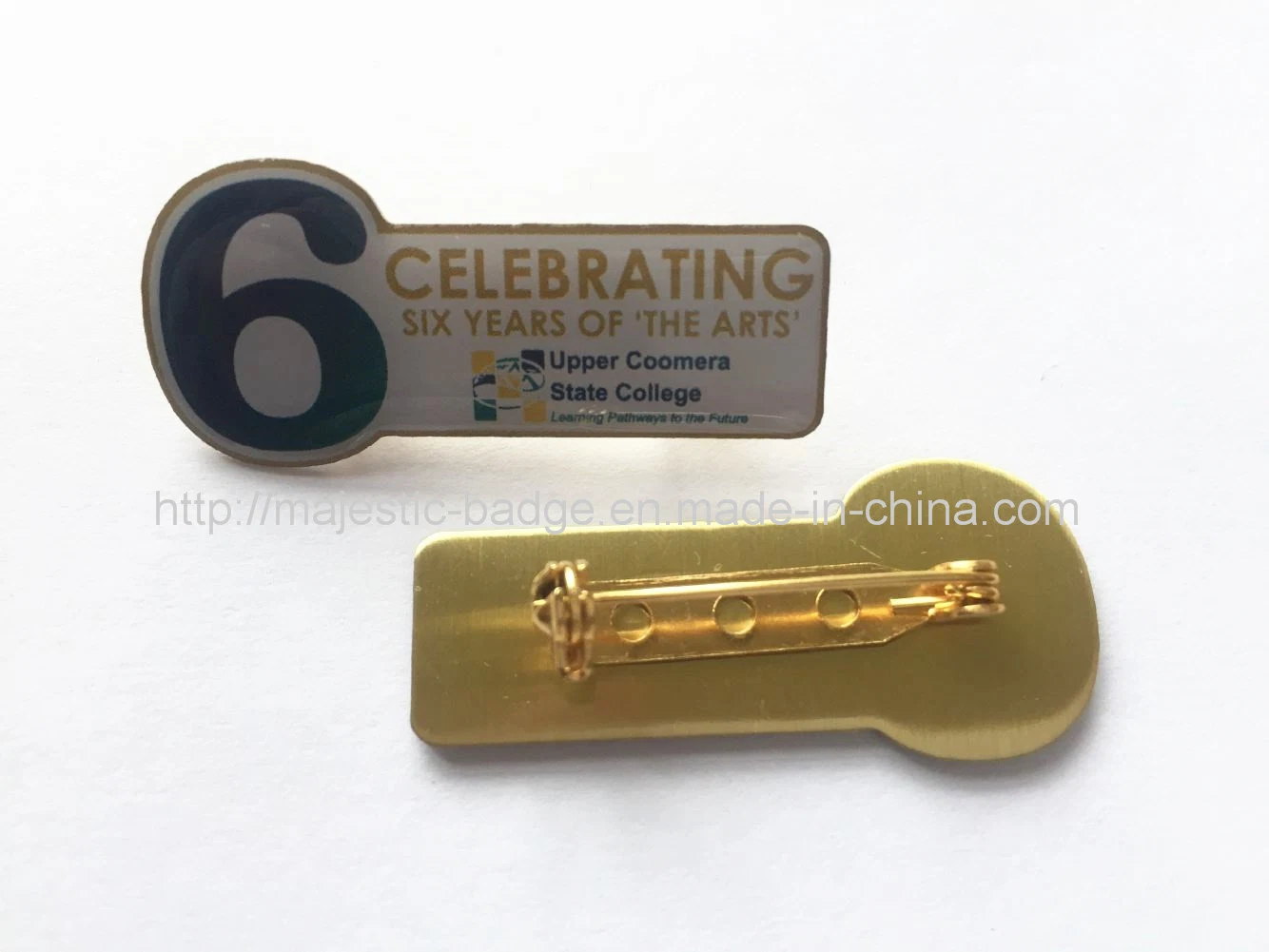 Custom No Minimum Quantity Brass Material Offset Printed Lapel Pin with Epoxy