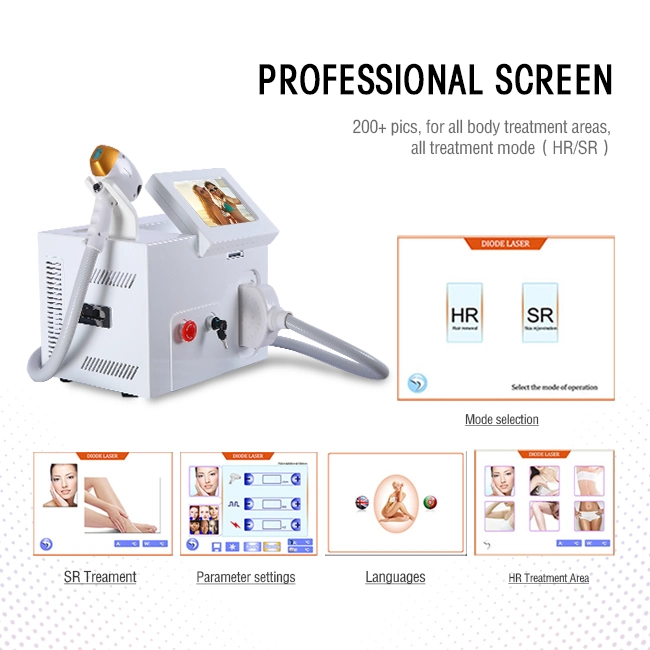 2022 Mini Home Use Professional Painless Permanent Diode Laser Portable Alexandrite 808nm Home Laser Hair Removal