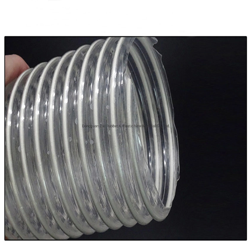 AC Ventilation Hoses Transparent Plastic Compressible PVC Flex Hose