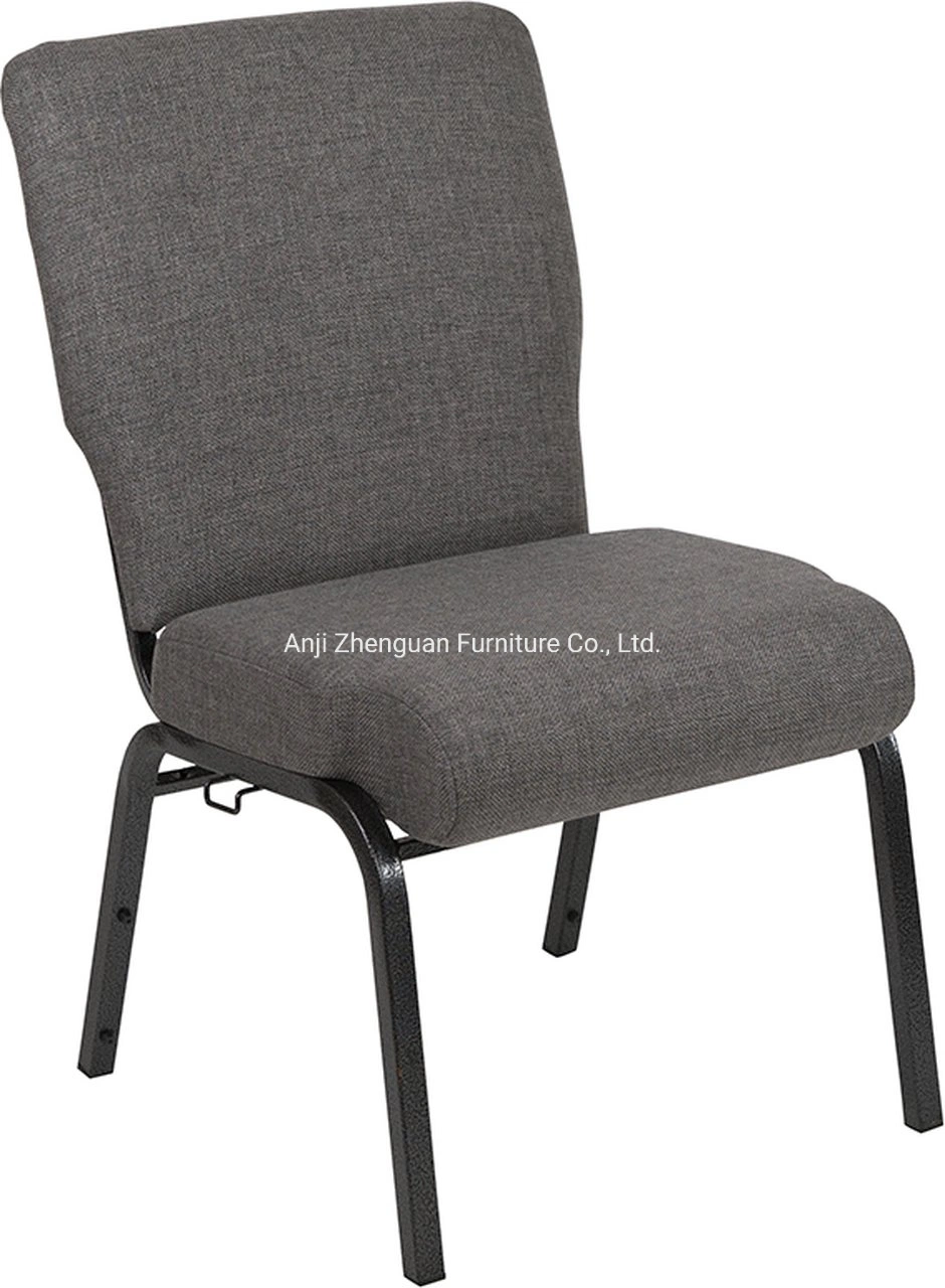 Professional Manufacturer of Charcoal Fabric Metal Church Worship Auditorium Chair  (ZG13-010)