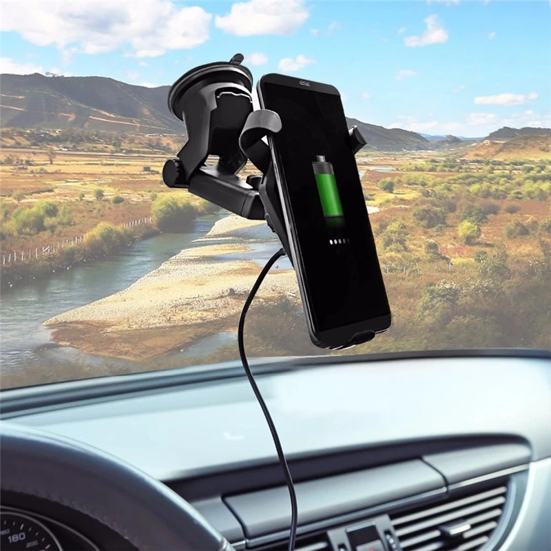 Universal Car Mobile Phone Holder Air Vent, Rotation Fast Qi Wireless Charger