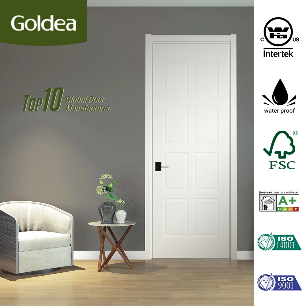 Madera maciza de madera contrachapada de PVC INTERIOR Puerta de madera Interior Design