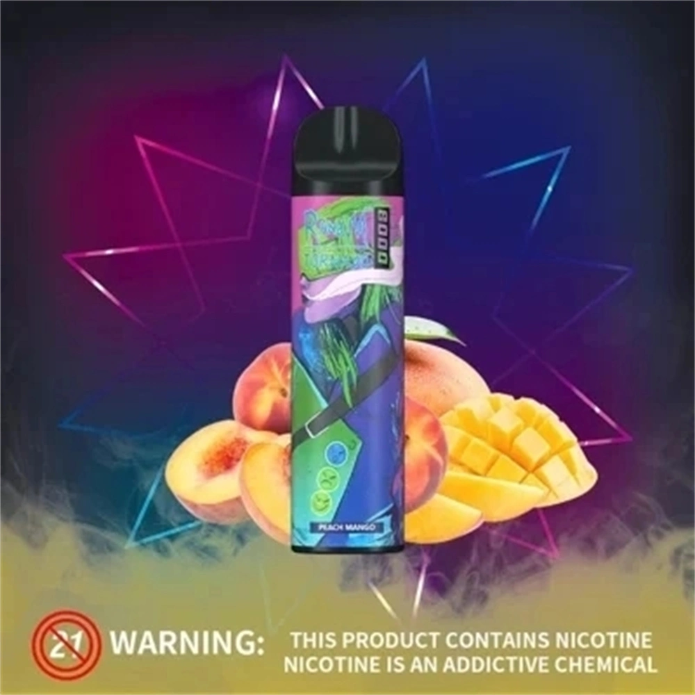 Auténtico Nuevo 0% 2% 3% 5% NIC Randm Tornado 8000 Recarga de material desechable VAPE 16ml Pod desechable con bobina de malla Mayorista Elux Bang VAPE