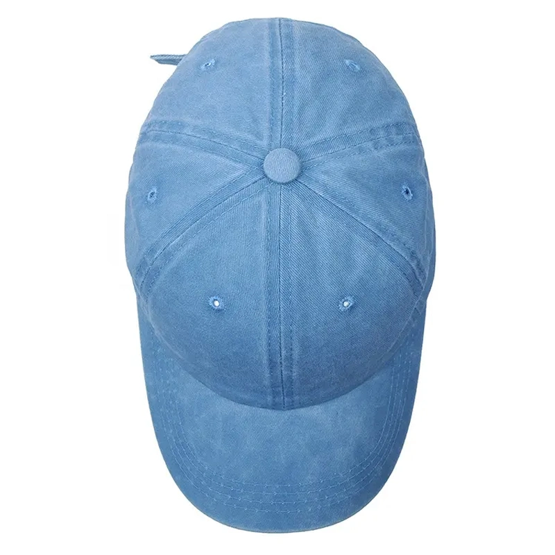 Casquette de baseball réglable 6 panneaux personnalisée pour homme, coton délavé pour femme Casquettes sport d'extérieur à fermeture par arceau