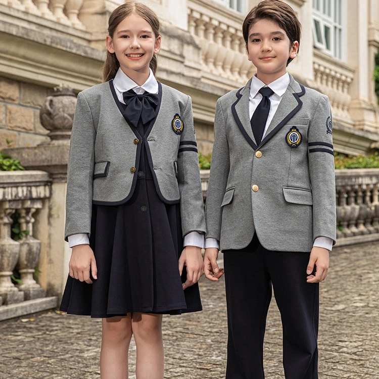 British Style Boys Girls School Uniform Full Set Style Cotton Choral Performance Clothing