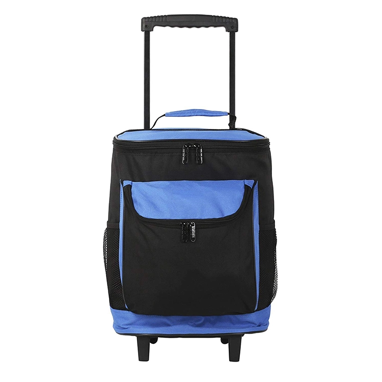 Rolling Cooler Bag with Thermal Insulation Picnic Trolley Cooler Bag with Wheels