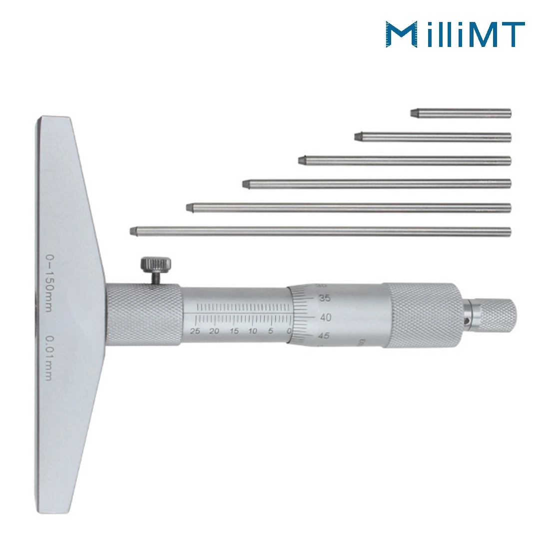 Tiefenmikrometer aus Edelstahl 0-25mm (M440105T)