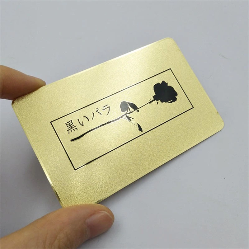 0.5mm Thickness Custom Design Die Cut Printing Cr80 Stainless Steel Metal Luxury Business Card