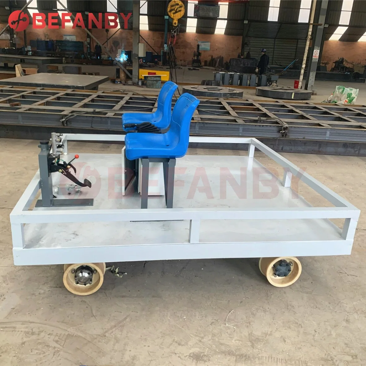 Durable 4 Seats Electric Inspection Railway Motor Trolley