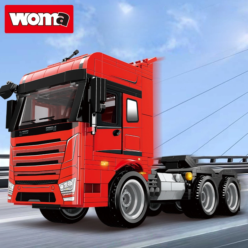 شركة Woma Toys Engineering Series Classic Semi Trailer Towing Vehicle Tractor مبنى السيارات يمنع Toys هدايا للأطفال والبالغين السيارة طراز السيارة