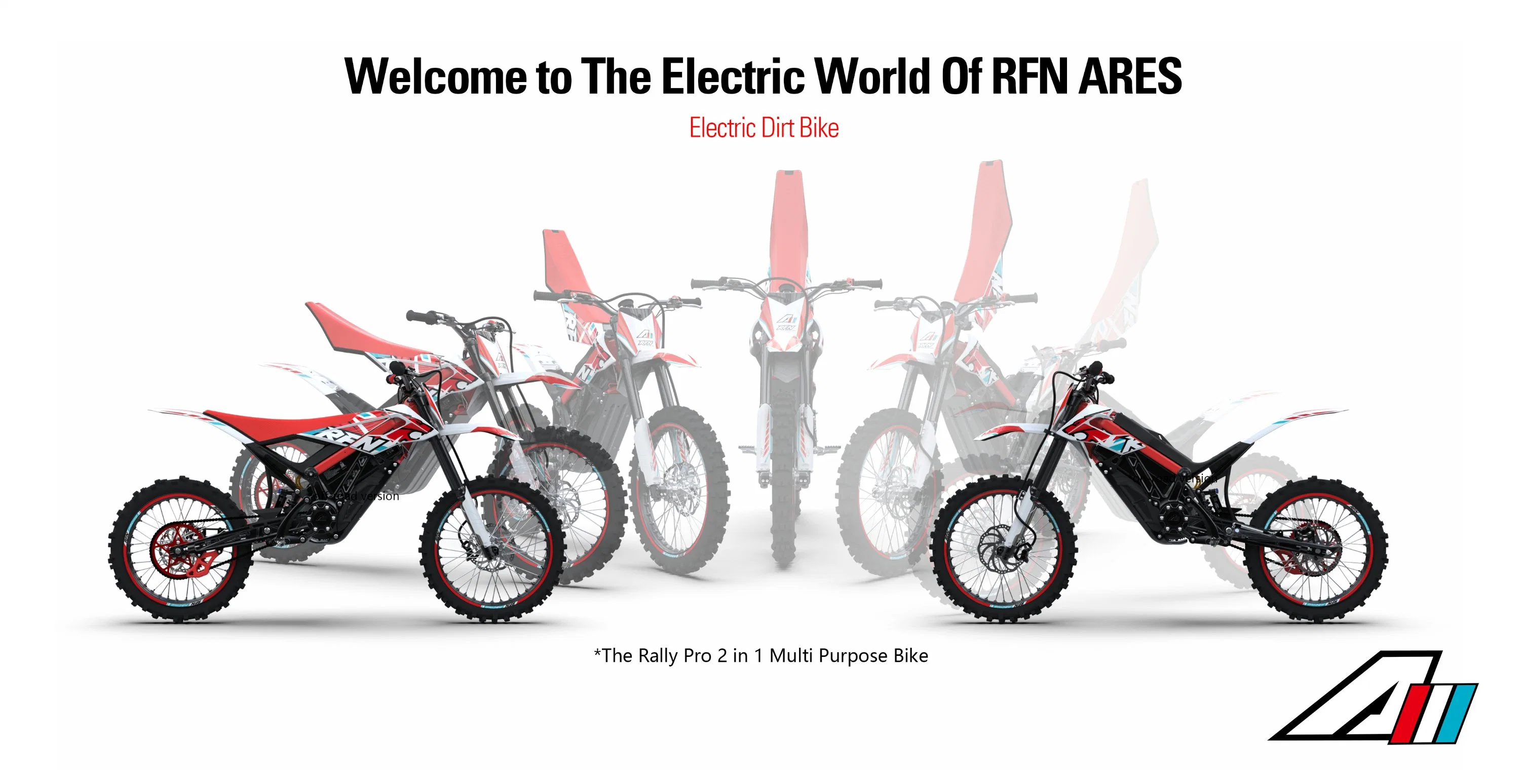 Rfn Ares Rally PRO Electric Sujeira Bike Motociclo eléctrico com bateria de lítio Elevadores eléctricos de Motocross Pit Bike adulto de bicicleta de sujeira eléctrico