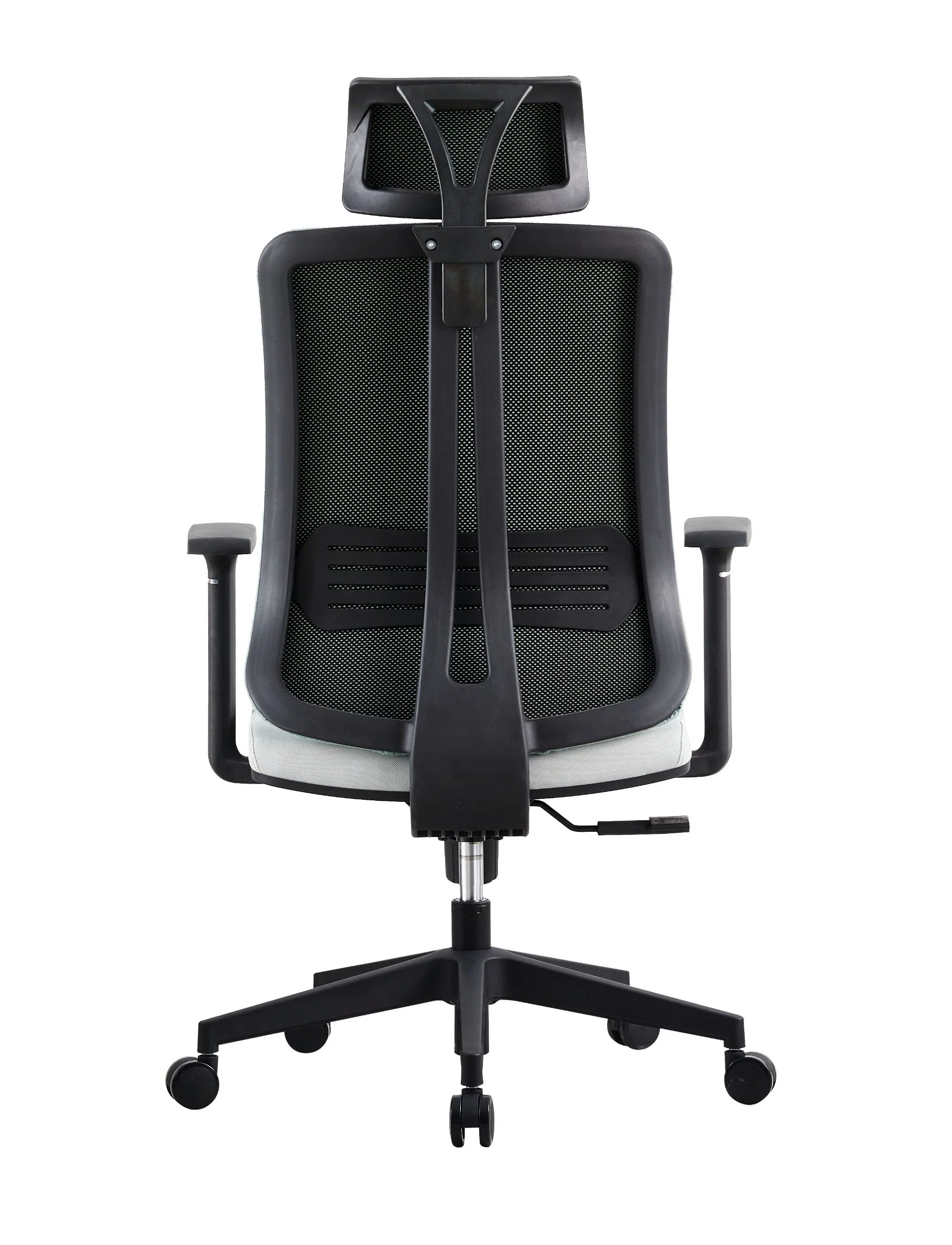 New Design Office Pp Elastic Mesh Chair Chrome Base with Fixed Arms