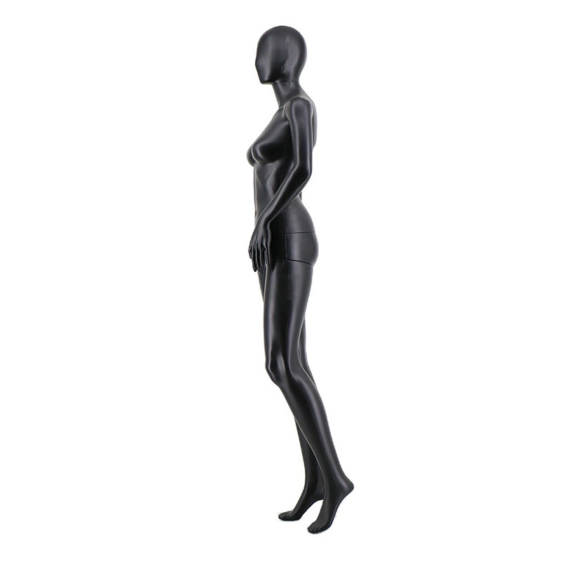 Factory Direct Sale Black Plastic Female Display Clothes Mannequin