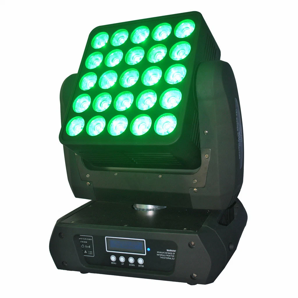 DMX512 التحكم XY-Axis محرك الخطوات ثلاثية الأطوار 25PCS LED Shake Head مصفوفة للنادي