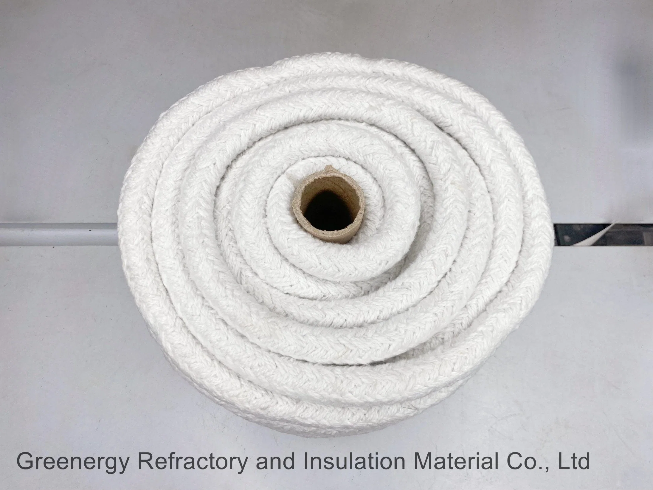 Greenergy High Temp. Heat Resistance Ceramic Fiber Braided Round Sealing Rope Ceramic Fiber Rope