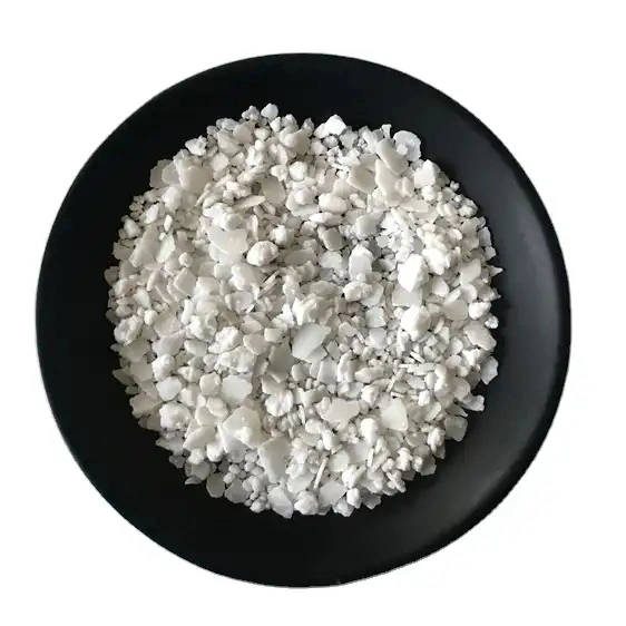 CaCl2 Flake blanco 74% Min Grado alimenticio no. CAS 10035-04-8 cloruro de calcio Dihidrato