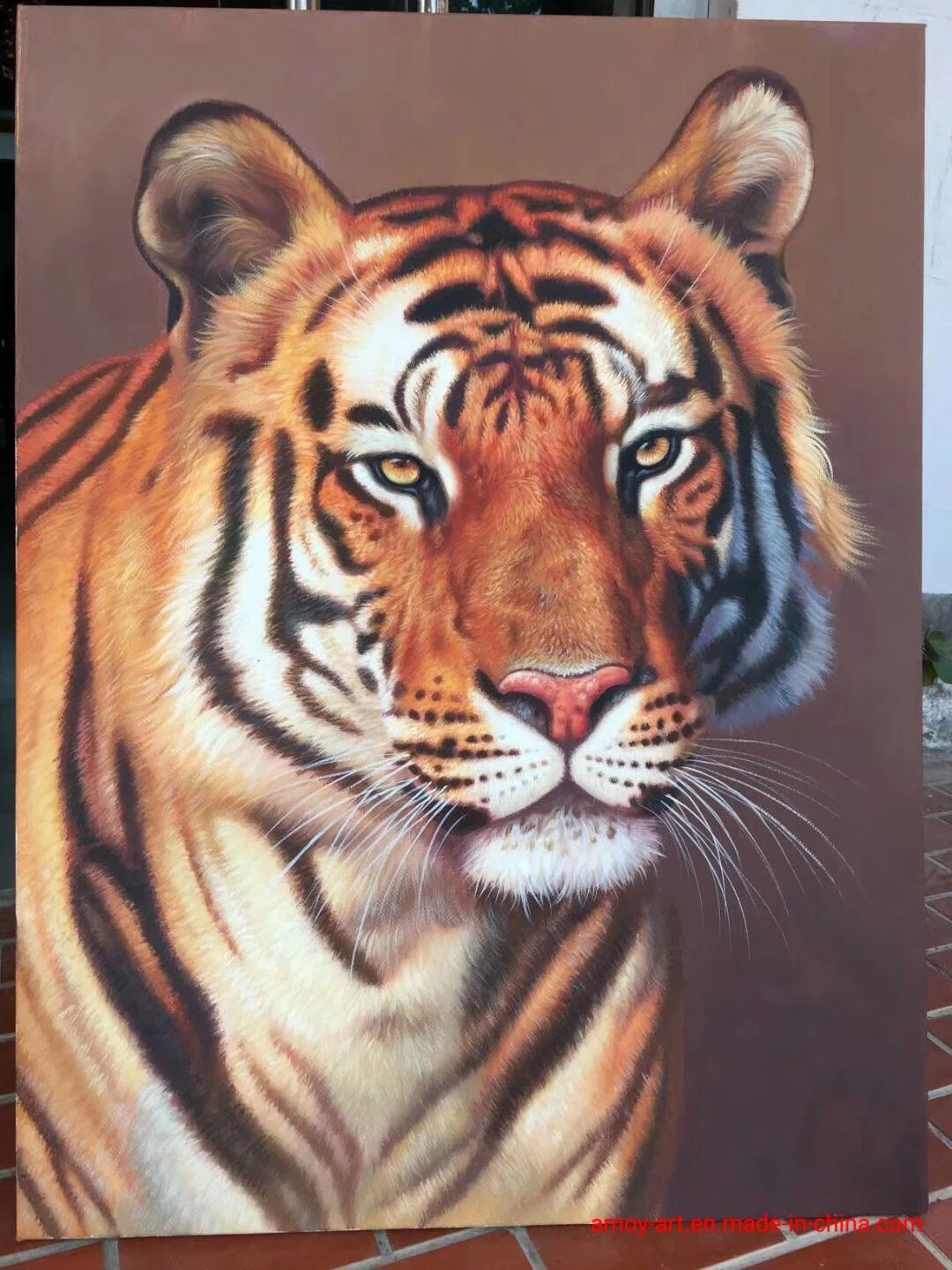 Handmade Tiger Oil Paintings on Canvas