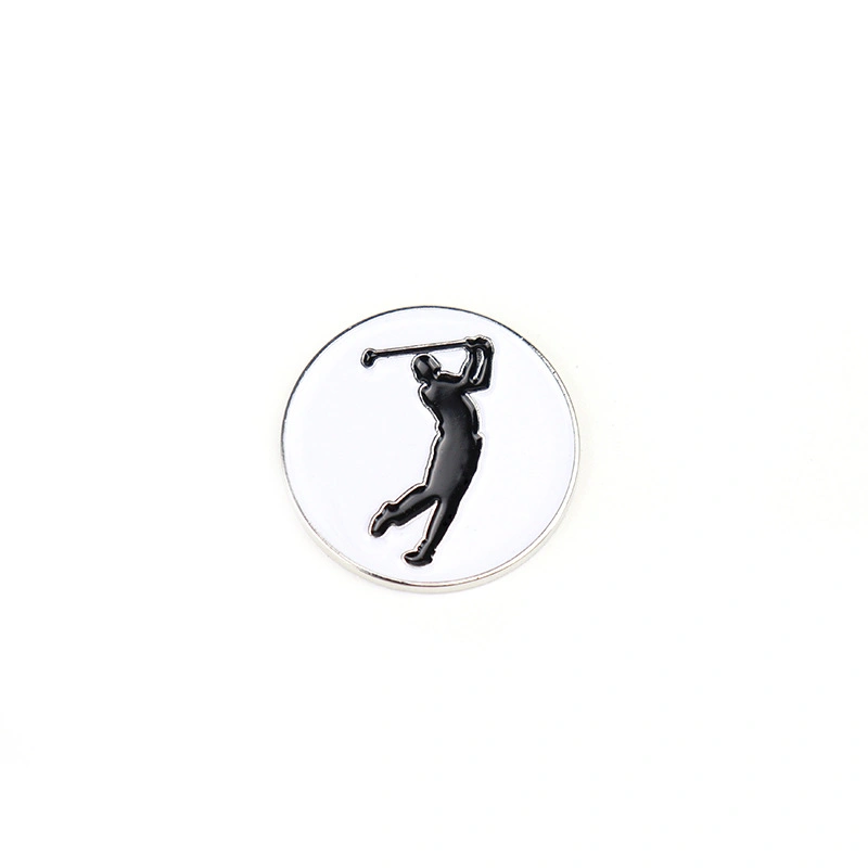 Golf Magnetic Metal Leather Accessory Cap Clip 25mm Ball Marker