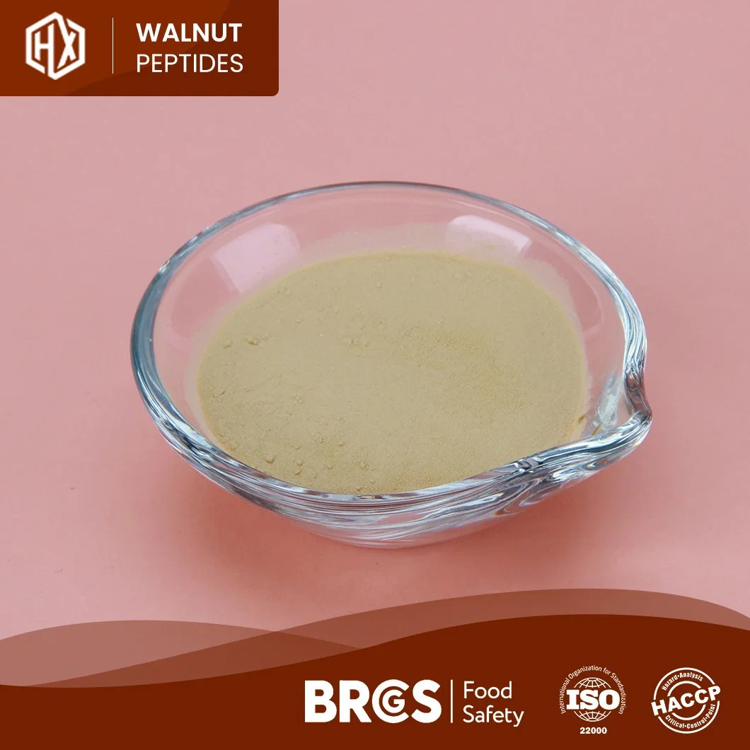 Haoxiang Soluble en agua de alta pureza péptido molécula pequeña nuez OEM Custom Wholesale/Supplier China péptidos de nuez de grado alimenticio en polvo para Skin-Whitening Anti-Wrinkle