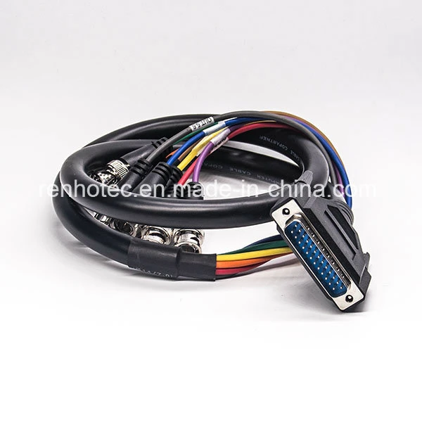 D-SUB 25p Male to 8 Way BNC Video Cable Connector for Communication System