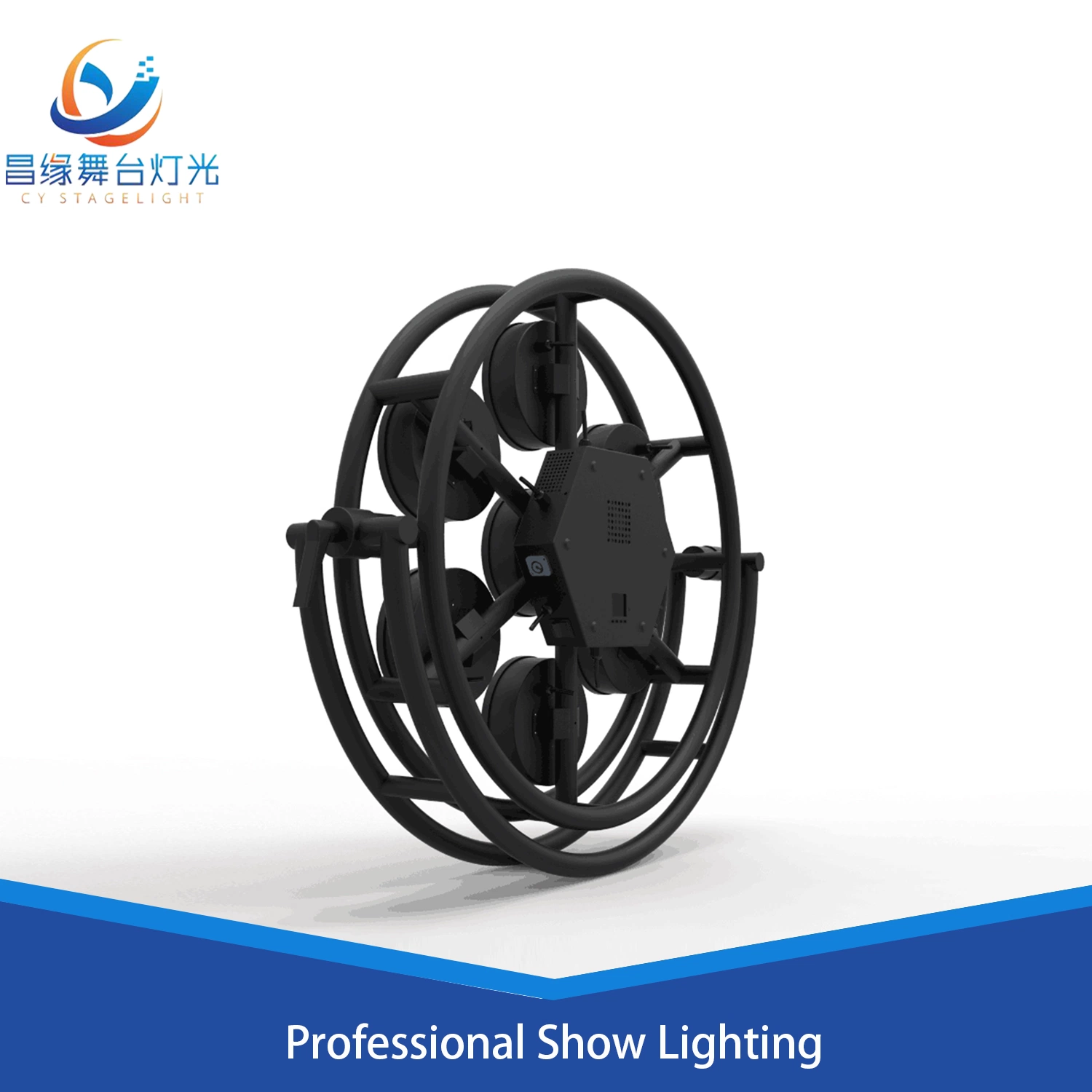 7&times; 60W LED Circle Retro Stage Background Strobe Light RGB Stage Lights