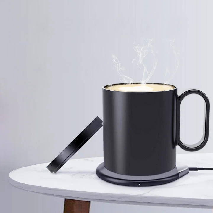 Neujahr Kreativität Keramik Wärmer Cup Pad Wireless Ladegerät 55 Grad Smart Coffee Becher Wärmer