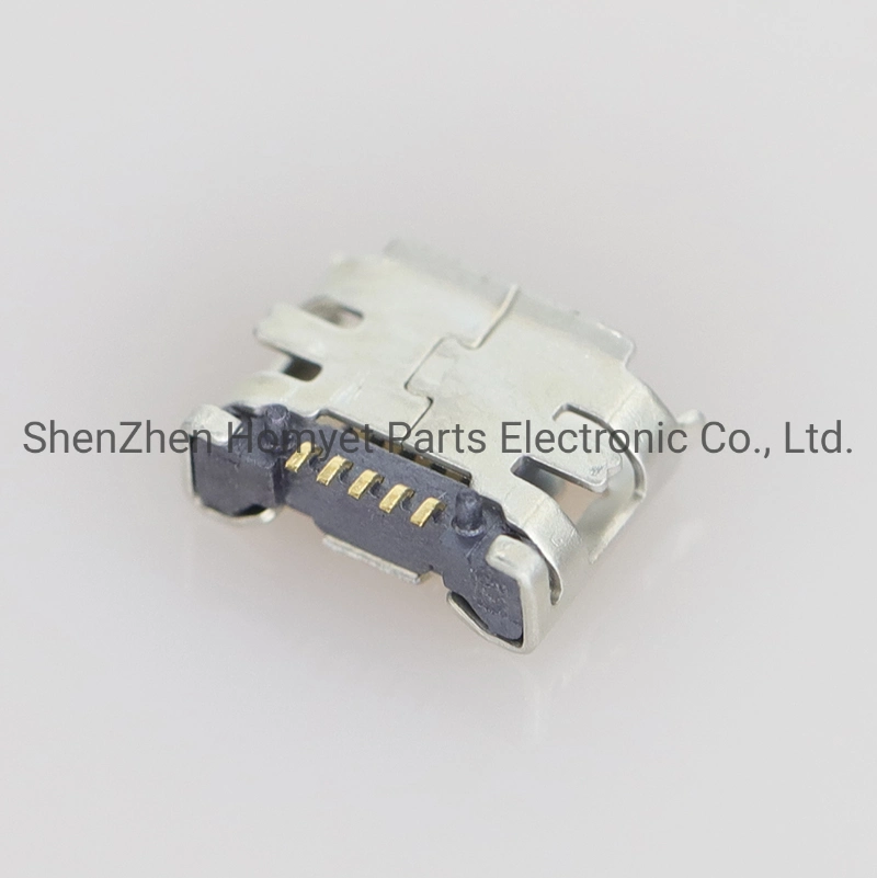 SMD Crimping Micro USB Fixed Pin SMD All Copper 5pin Charging Interface Female Board