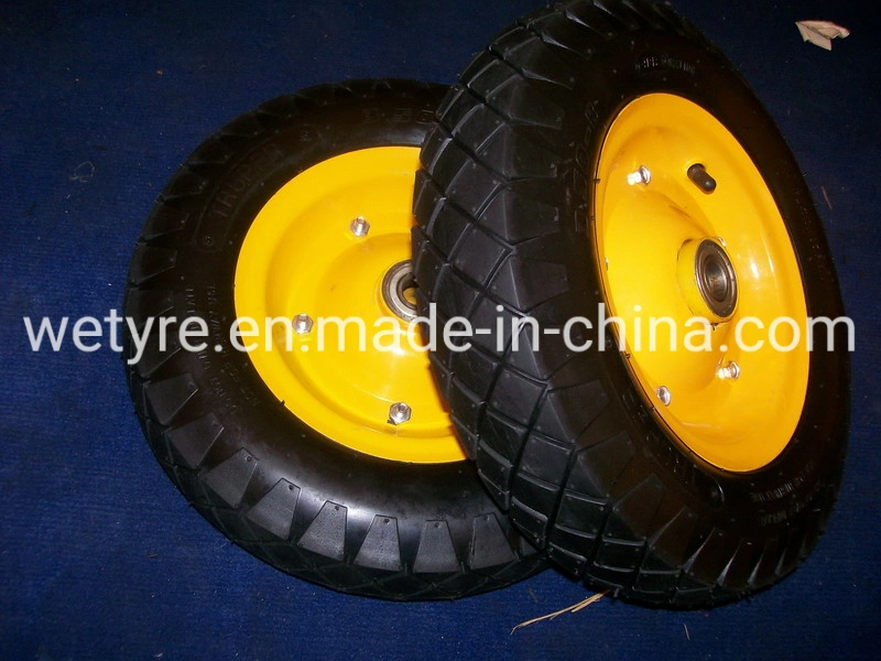 Roue pneumatique en caoutchouc de haute qualité durable et portable avec pneu pneumatique Tube intérieur (3.50-8)