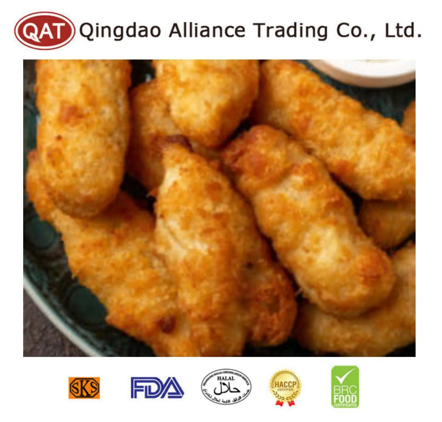 Top Quality IQF Halal Frozen Original Chicken Breast Strips with Certificate