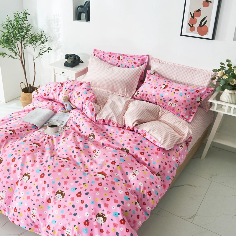 100% Polyester Cartoon Printing Duvet Cover Bedding Set for Children