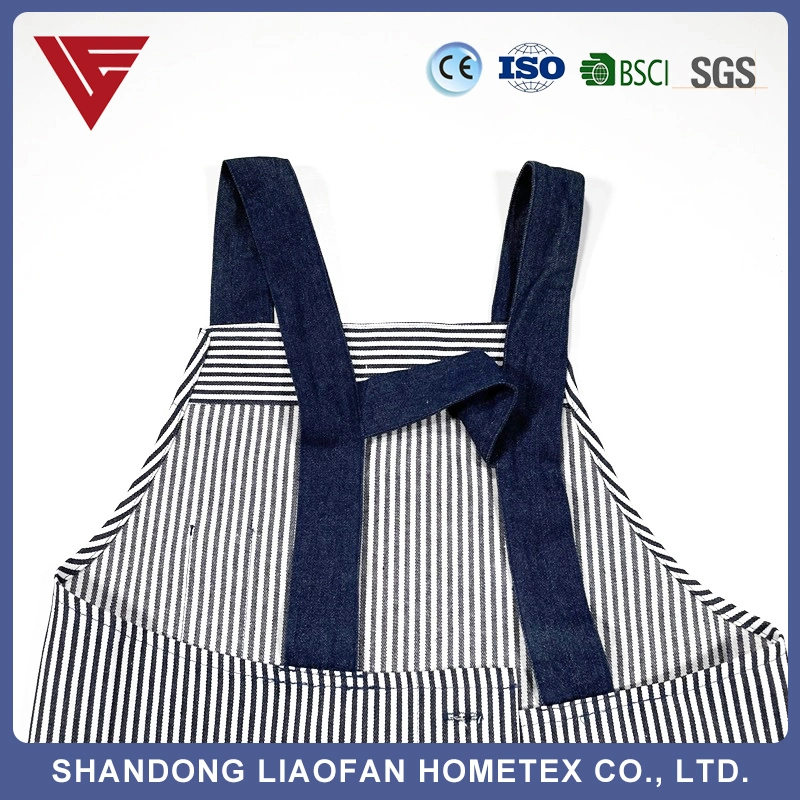 Printing 100% Linen Chef Vintage Apron in Natural Color Full/Bib Style for Promotion/Sale/Cafe/Chef