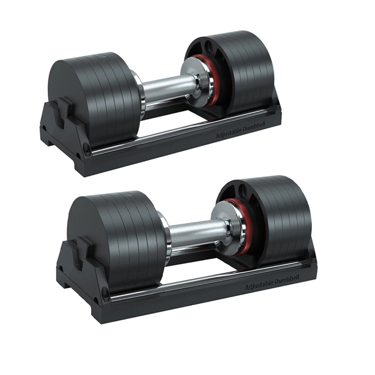 China Fast Delivery Black Iron Strength Weight Lifting 20kg Dumbbell Set